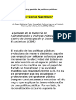 Analisi y Gestion de Politicas Publicas de Carlos Gastelum