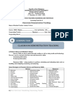 Classroom Demonstration Teaching: Learning Task