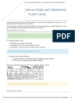 Transition Altitude and Transition Flight Level