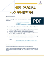 Contabilidad de Construciones EXAMEN PARCIAL SEGUNDO BIMESTRE