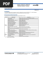 General Specifications: Model LHS5100, LHM5100 Standard Builder Function