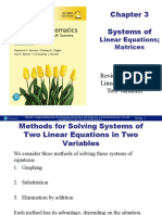 Systems Of: Linear Equations Matrices