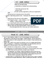 Week 10 - J2Me, Midlet: Co 4307 - Tutorial Slides