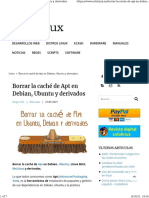 Borrar La Caché de Apt en Debian Ubuntu y Derivados