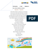 4º ANO SEMANA 01 Língua Portuguesa