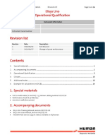 Revision List: Elisys Uno Operational Qualification