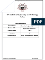 Separation Processes 1 Lab Manual