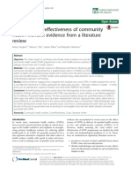 Costs and Cost Effectiveness of Community Health Workers