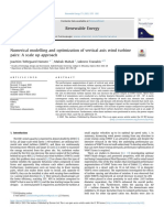 Numerical Modelling and Optimization of Vertical Axis Wind Turbine Pairs A Scale Up Approach