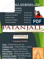 Patanjali Ayurveda LTD.: TEAM 10