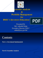 Securities Analysis & Portfolio Management For BSEC Investor Education