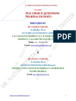 Dr. Naitik D Trivedi & Dr. Upama N. Trivedi: Multiple Choice Questions (Pharmacognosy)