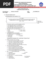 Soal Ujian Sekolah Bahasa Inggris