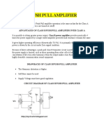 Advantages of Class B Push Pull Amplifier Over Class A