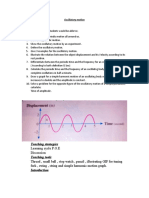 Oscillatory Motion Learning Objectives:: Teaching Strategies