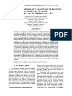 The Effectiveness of E-Learning For Blended Courses in Colleges: A Multi-Level Empirical Study