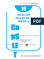 English Quarter 3 Week 5: Ca PS LE T