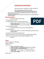 Cardiovascular Examination:: General Inspection