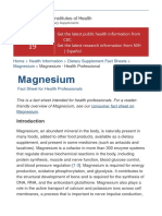 Magnesium - Health Professional Fact Sheet