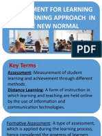 Assessment For Learning in The New Normal