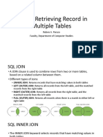 DBMS-Retrieving Record in Multiple Tables: Ruben A. Parazo Faculty, Department of Computer Studies