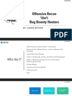 Offensive Recon //for// Bug Bounty Hunters: By: Harsh Bothra