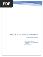 Trade Policy of Pakistan Final Project