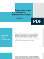 Le Régime Entrepreneur Et La Contribution Professionnelle Unique