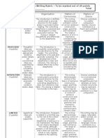 Essay Rubric