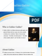 Galileo Galilei: - A.N. Wynstelle G.F. Grade 5