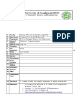 Course Outline of CSE 104