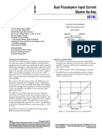 Dual Picoampere Input Current Bipolar Op Amp: Data Sheet