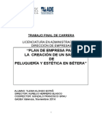 Plan de Empresa Peluqueria