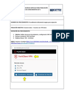 Instalación VPN FortiClient - Usuario