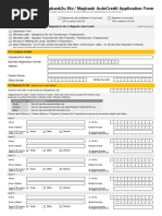 Maybank2U Biz / Maybank Autocredit Application Form