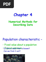 4 Numerical Methods For Describing Data