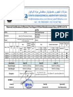 Material Certification & Physical Test Report of Steel Reinforcement Bars, ASTM A 615 & A370