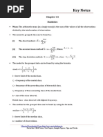 Key Notes: Chapter-14 Statistics