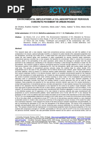 Environmental Implications of Co Absorption by Pervious Concrete Pavement in Urban Roads