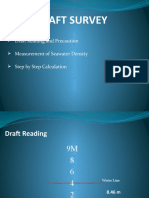 Draft Survey: Draft Reading and Precaution Measurement of Seawater Density Step by Step Calculation