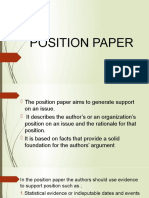 Position Paper