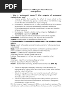 Env - Law Exam Answers