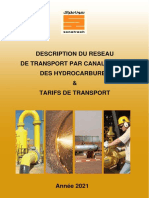 Description Du Reseau de Transport Par Canalisation Des Hydrocarbures Tarif de Transport Annee 2021