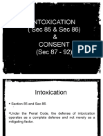 Intoxication (Sec 85 & Sec 86) & Consent (Sec 87 - 92)