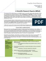 IMRaD Method Section