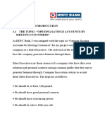 Chapter 1-Introduction: 1.1 The Topic: "Opening Savings Accounts by Meeting Customers"