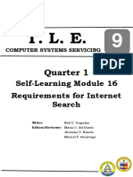 Quarter 1: Self-Learning Module 16 Requirements For Internet Search