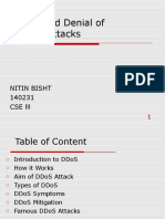 Distributed Denial of Service Attacks: Nitin Bisht 140231 CSE LLL