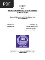 Project ON " Production Process of Black Tea of Saharia Group "