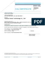 Type Approval Certificate: Yanmar Power Technology Co., LTD